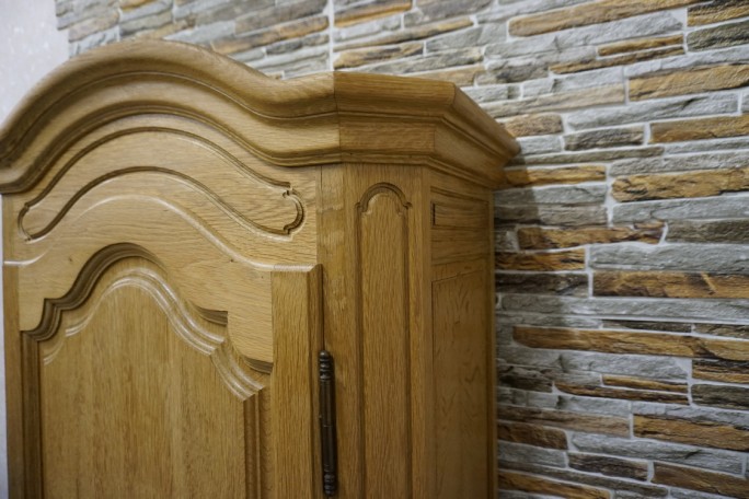 SZAFA DĘBOWA LITY DĄB NATURALNA  SZER. 85 CM