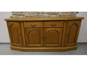 KOMODA DĘBOWA 4 DRZWIOWA 2 SZUFLADY SZER. 185 CM 2