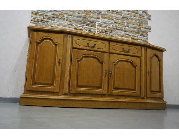 KOMODA DĘBOWA 4 DRZWIOWA 2 SZUFLADY SZER. 185 CM