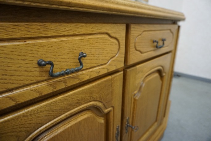 KOMODA DĘBOWA 4 DRZWIOWA 2 SZUFLADY SZER. 185 CM