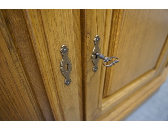 KOMODA DĘBOWA 4 DRZWIOWA 2 SZUFLADY SZER. 185 CM