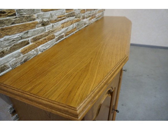 KOMODA DĘBOWA 4 DRZWIOWA 2 SZUFLADY SZER. 185 CM