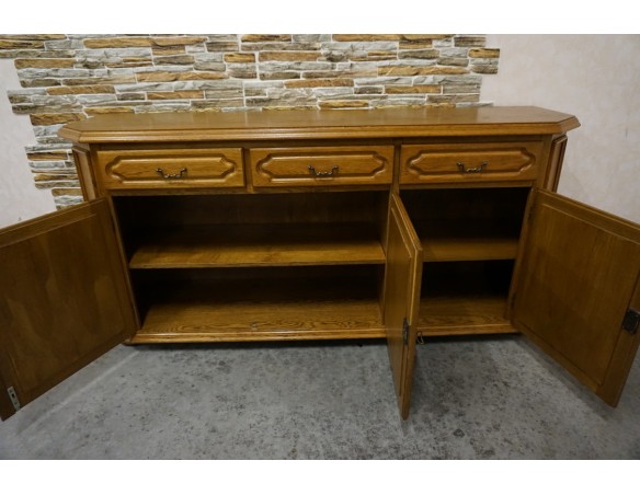 KOMODA DĘBOWA 3 DRZWIOWA SZER. 170 CM