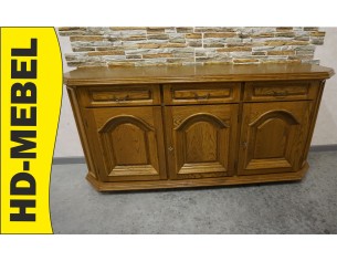 KOMODA DĘBOWA 3 DRZWIOWA SZER. 170 CM