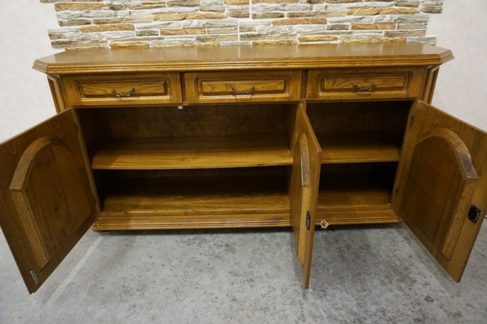 KOMODA DĘBOWA 3 DRZWIOWA SZER. 170 CM