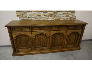 KOMODA DĘBOWA 4 DRZWIOWA SZER. 211 CM 2