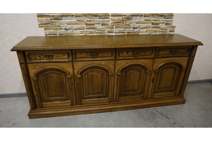 KOMODA DĘBOWA 4 DRZWIOWA SZER. 211 CM