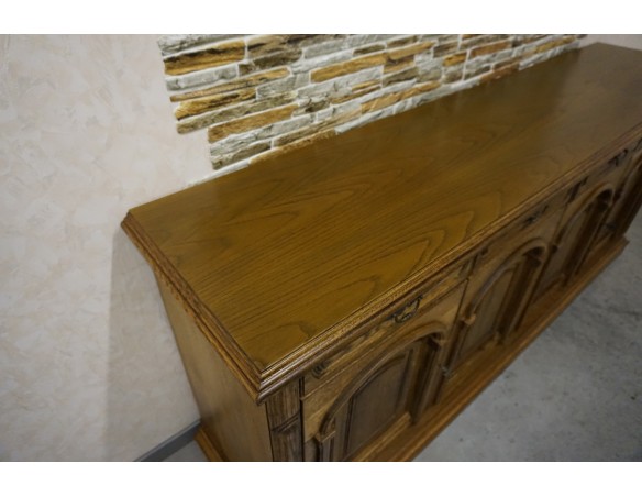 KOMODA DĘBOWA 4 DRZWIOWA SZER. 211 CM