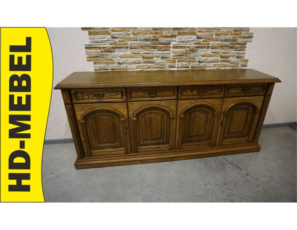 KOMODA DĘBOWA 4 DRZWIOWA SZER. 211 CM