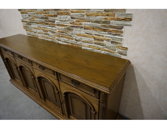 KOMODA DĘBOWA 4 DRZWIOWA SZER. 211 CM