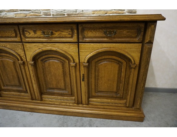 KOMODA DĘBOWA 4 DRZWIOWA SZER. 211 CM