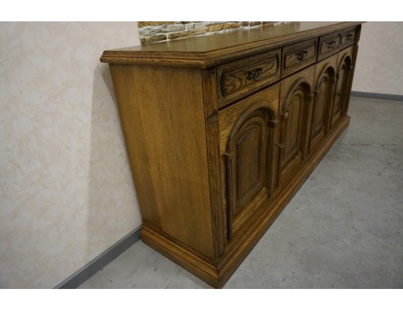 KOMODA DĘBOWA 4 DRZWIOWA SZER. 211 CM