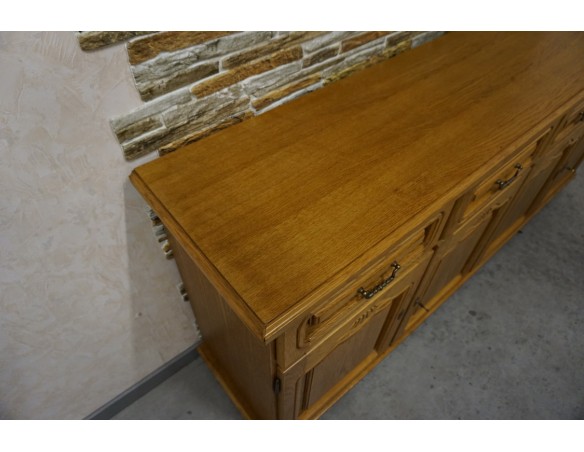 KOMODA DĘBOWA 4 DRZWIOWA SZER. 184 CM