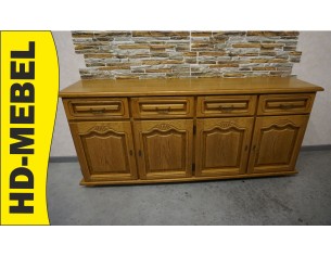 KOMODA DĘBOWA 4 DRZWIOWA SZER. 184 CM