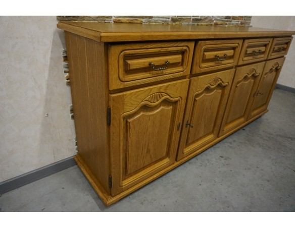 KOMODA DĘBOWA 4 DRZWIOWA SZER. 184 CM