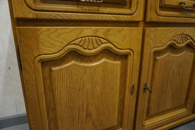 KOMODA DĘBOWA 4 DRZWIOWA SZER. 184 CM