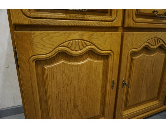 KOMODA DĘBOWA 4 DRZWIOWA SZER. 184 CM