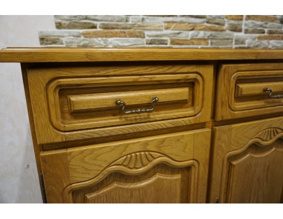 KOMODA DĘBOWA 4 DRZWIOWA SZER. 184 CM