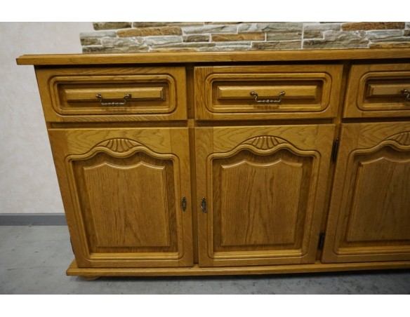 KOMODA DĘBOWA 4 DRZWIOWA SZER. 184 CM