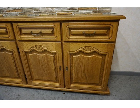 KOMODA DĘBOWA 4 DRZWIOWA SZER. 184 CM