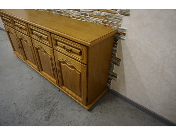 KOMODA DĘBOWA 4 DRZWIOWA SZER. 184 CM