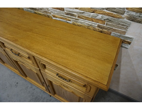 KOMODA DĘBOWA 4 DRZWIOWA SZER. 184 CM