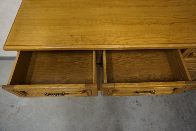 KOMODA DĘBOWA 4 DRZWIOWA SZER. 184 CM