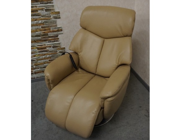FOTEL SKÓRA NATURALNA ELEKTRYCZNY NA PILOTA BEZPRZEWODOWY