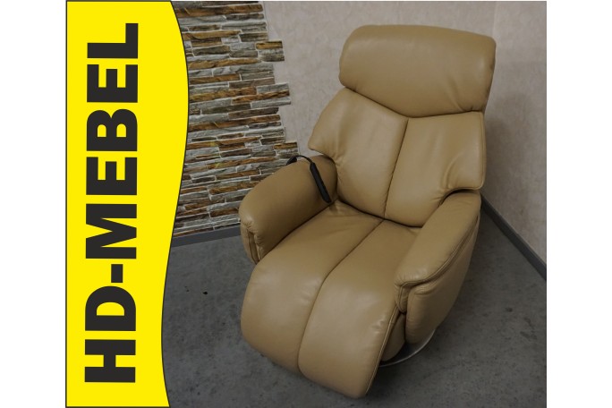 FOTEL SKÓRA NATURALNA ELEKTRYCZNY NA PILOTA...