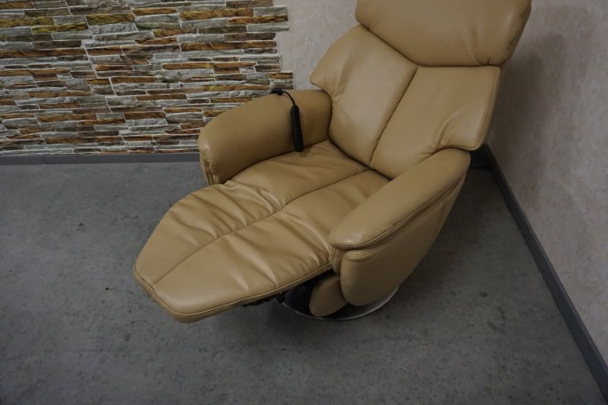 FOTEL SKÓRA NATURALNA ELEKTRYCZNY NA PILOTA...