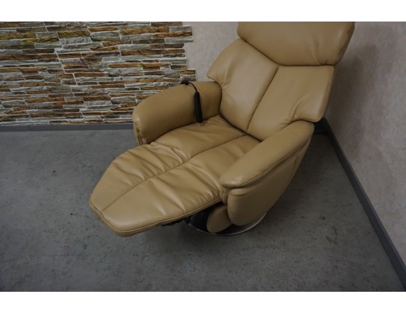 FOTEL SKÓRA NATURALNA ELEKTRYCZNY NA PILOTA BEZPRZEWODOWY