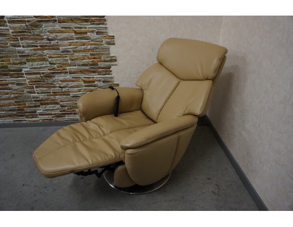 FOTEL SKÓRA NATURALNA ELEKTRYCZNY NA PILOTA BEZPRZEWODOWY