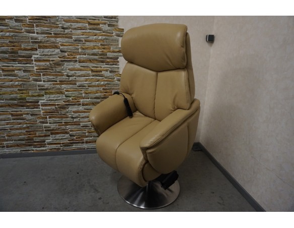 FOTEL SKÓRA NATURALNA ELEKTRYCZNY NA PILOTA BEZPRZEWODOWY