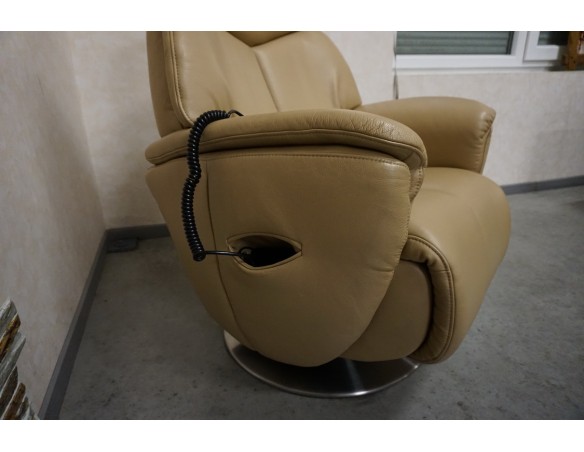FOTEL SKÓRA NATURALNA ELEKTRYCZNY NA PILOTA BEZPRZEWODOWY