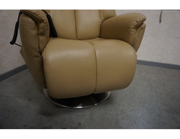 FOTEL SKÓRA NATURALNA ELEKTRYCZNY NA PILOTA BEZPRZEWODOWY