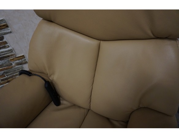 FOTEL SKÓRA NATURALNA ELEKTRYCZNY NA PILOTA BEZPRZEWODOWY