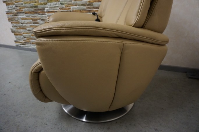 FOTEL SKÓRA NATURALNA ELEKTRYCZNY NA PILOTA...