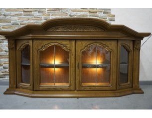 WITRYNA WISZĄCA DĘBOWA PODŚWIETLANA SZER. 166 CM 2