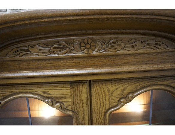 WITRYNA WISZĄCA DĘBOWA PODŚWIETLANA SZER. 166 CM