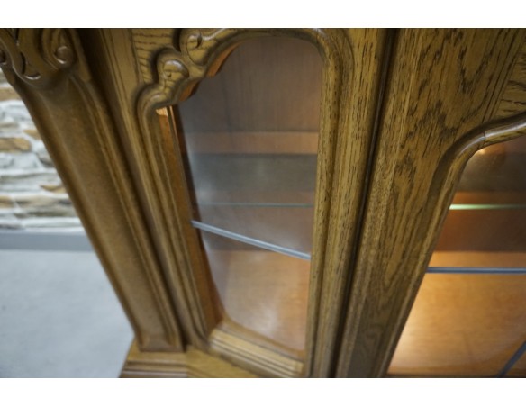 WITRYNA WISZĄCA DĘBOWA PODŚWIETLANA SZER. 166 CM