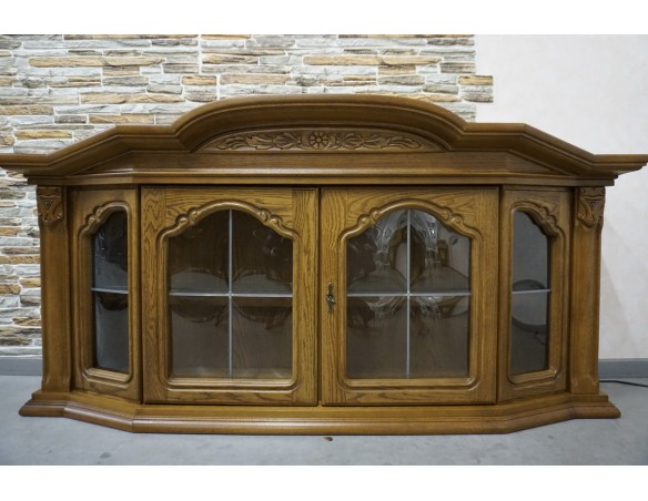 WITRYNA WISZĄCA DĘBOWA PODŚWIETLANA SZER. 166 CM