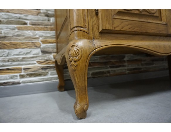 KOMODA DĘBOWA W STYLU CHIPPENDALE 4 DRZWIOWA SZER. 162 CM