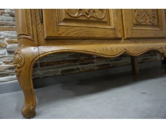 KOMODA DĘBOWA W STYLU CHIPPENDALE 4 DRZWIOWA SZER. 162 CM