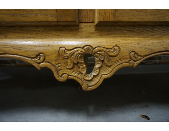 KOMODA DĘBOWA W STYLU CHIPPENDALE 4 DRZWIOWA SZER. 162 CM