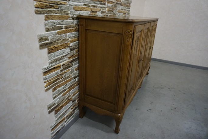 KOMODA DĘBOWA W STYLU CHIPPENDALE 4 DRZWIOWA...