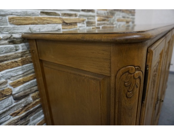 KOMODA DĘBOWA W STYLU CHIPPENDALE 4 DRZWIOWA SZER. 162 CM