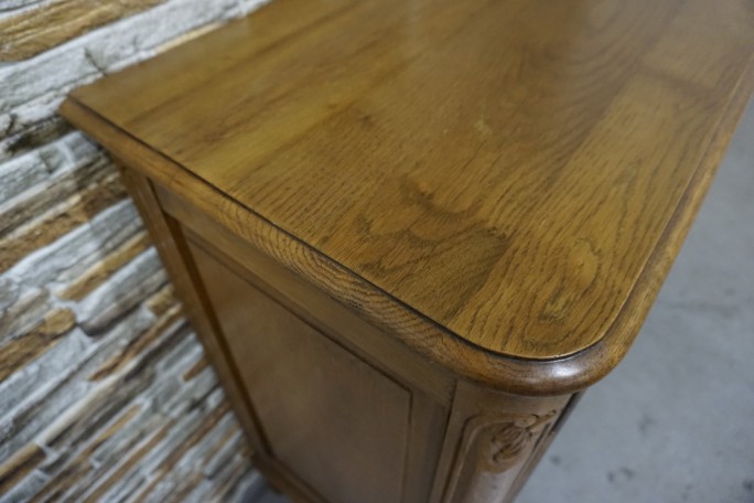 KOMODA DĘBOWA W STYLU CHIPPENDALE 4 DRZWIOWA...