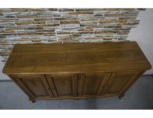 KOMODA DĘBOWA W STYLU CHIPPENDALE 4 DRZWIOWA SZER. 162 CM