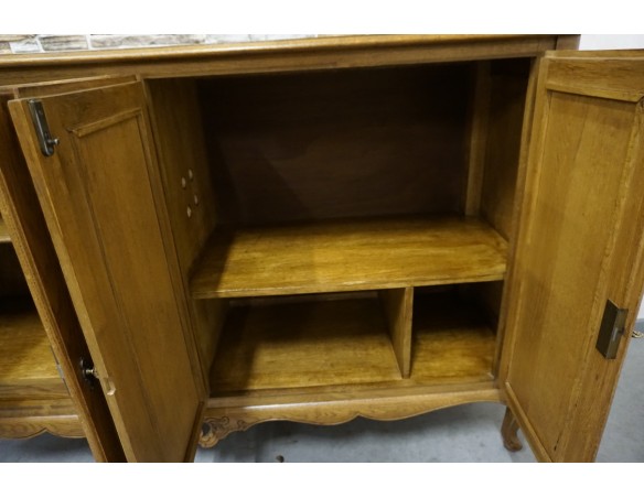 KOMODA DĘBOWA W STYLU CHIPPENDALE 4 DRZWIOWA SZER. 162 CM