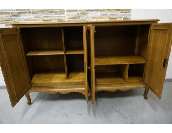 KOMODA DĘBOWA W STYLU CHIPPENDALE 4 DRZWIOWA SZER. 162 CM